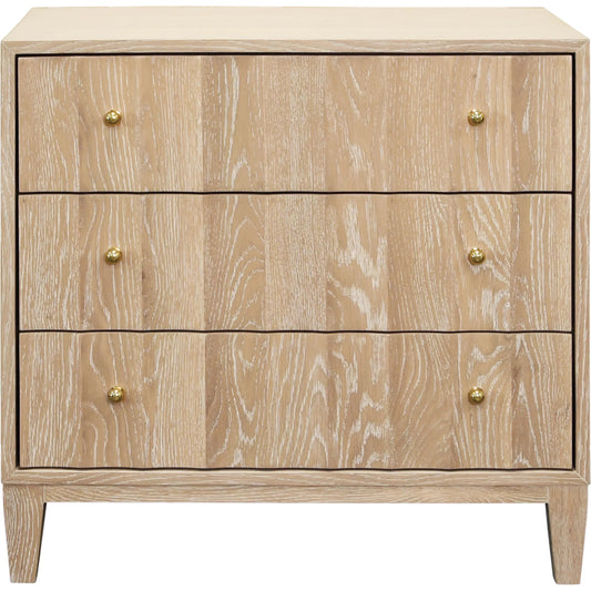 Carmack Three Drawer Side Table by Worlds Away. Made from solid wood, mdf in a unique style.