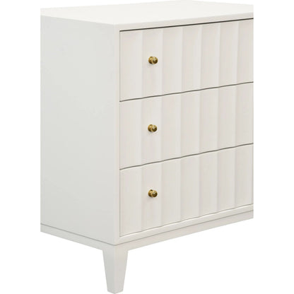 Carmack Three Drawer Side Table by Worlds Away. Made from solid wood, mdf in a transitional style.