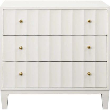Carmack Three Drawer Side Table by Worlds Away. Made from solid wood, mdf in a transitional style.