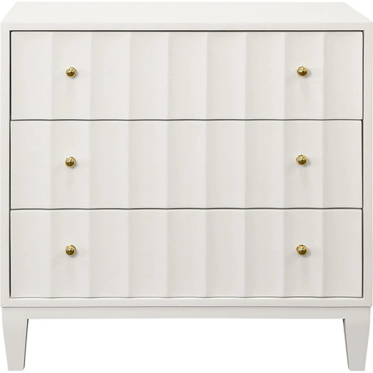 Carmack Three Drawer Side Table by Worlds Away. Made from solid wood, mdf in a unique style.