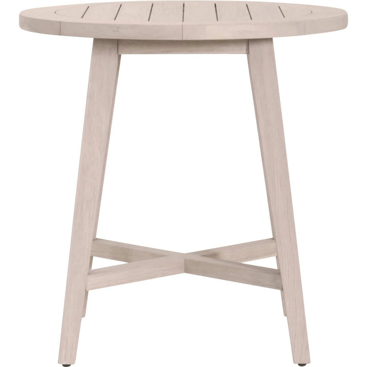 004 SI-2374629 | Additional Silo | Carmel Outdoor 36" Round Counter Table by Essentials For Living in washed ever teak. Made from solid teak wood in a transitional style.