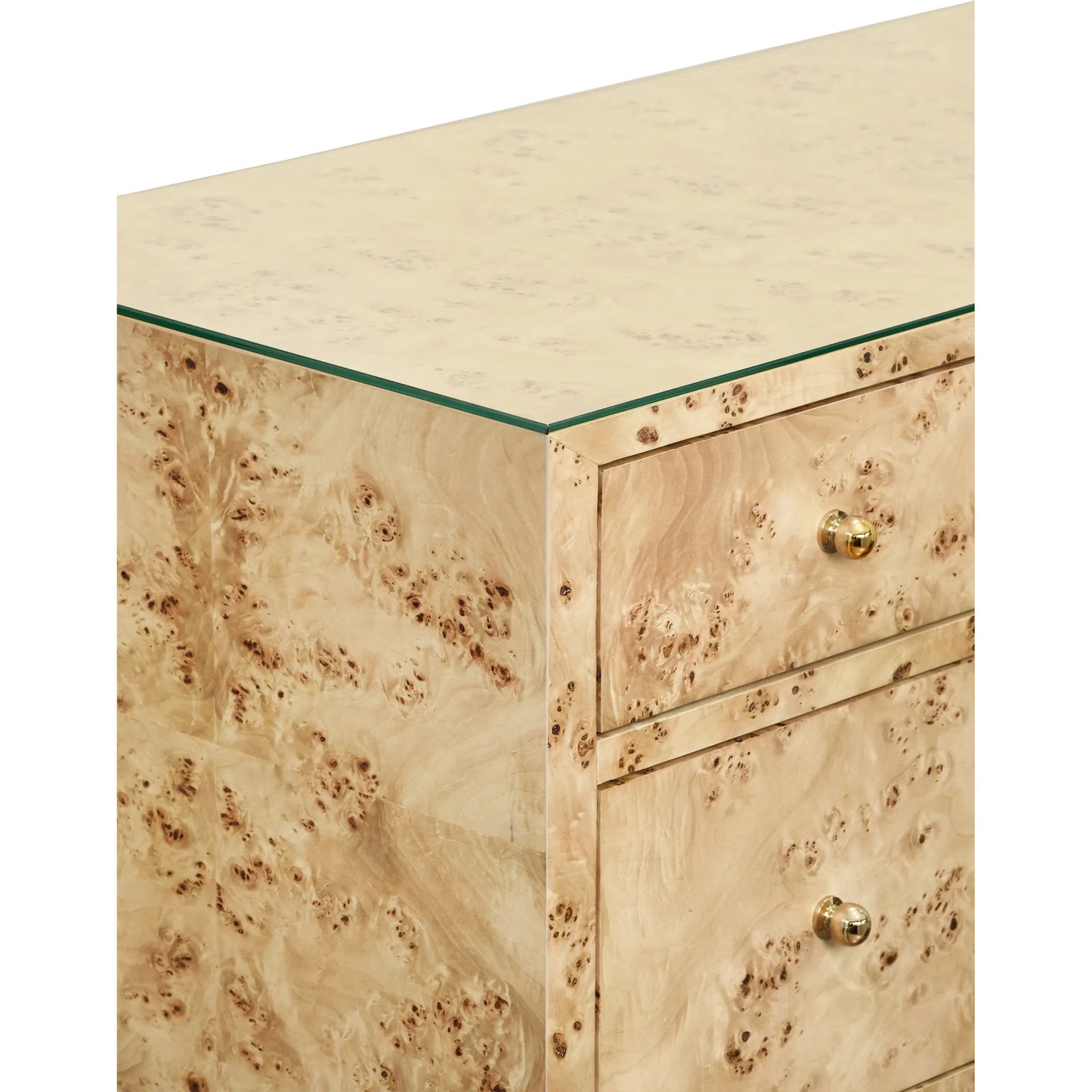 011 SI-2441100 | Closeup | Carnegie Seven Drawer Chest by Worlds Away. Made from unique in a modern style.