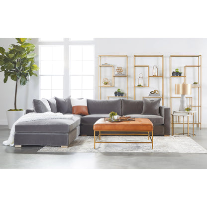 Carrera Nesting Accent Table by Essentials For Living in white carrera marble, brushed gold. Made from marble veneer over mdf, metal in a modern style.