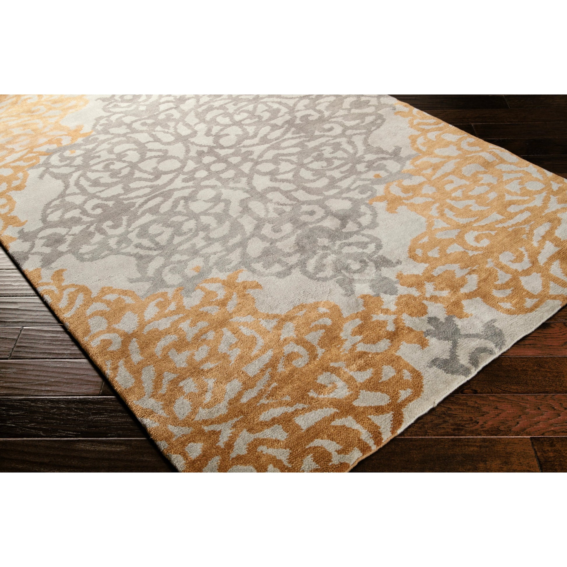 Caspian Rug - 1761 by Surya in dusty sage, medium brown, charcoal. Made from 100% new zeland wool in a unique style.