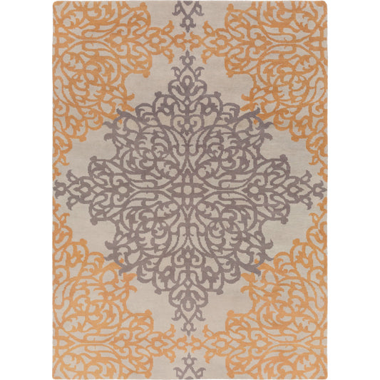 Caspian Rug - 1761 by Surya in charcoal, dusty sage, medium brown. Made from 100% new zeland wool in a unique style.
