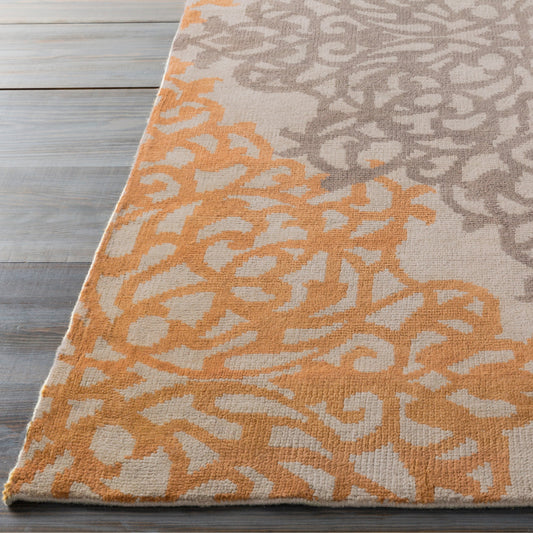 Caspian Rug - 1761 by Surya in charcoal, dusty sage, medium brown. Made from 100% new zeland wool in a unique style.