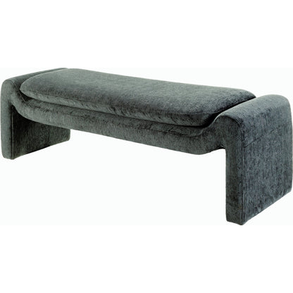 Cascadia Bench - 528572 by Surya in upholstery: teal and stained. Made from polyester, pine, polyurethane foam, dacron in a modern style.