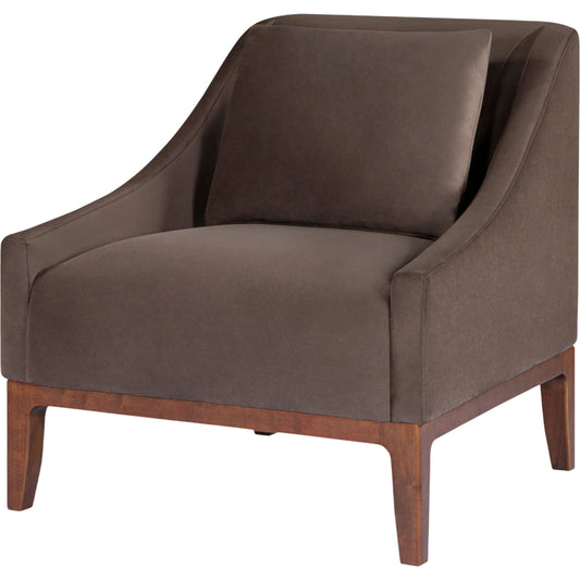 Casey Accent Chair by Surya in stained. Made from recycled fabric, rubber wood, polyurethane foam in a unique style.