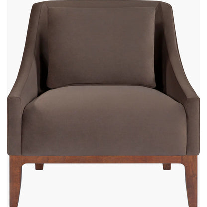 Casey Accent Chair by Surya in stained. Made from recycled fabric, rubber wood, polyurethane foam in a unique style.