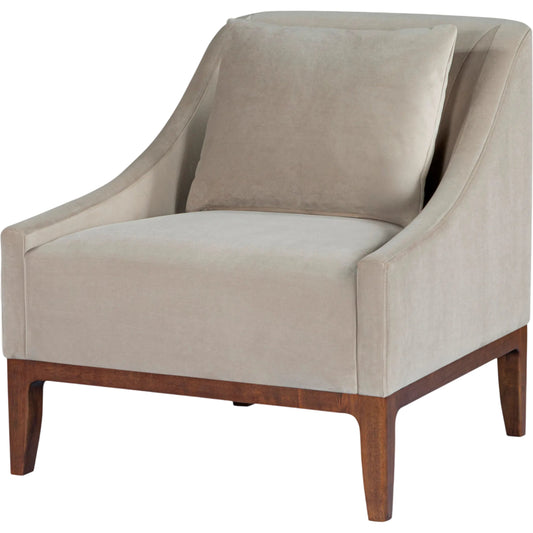 Casey Accent Chair by Surya in brown. Made from recycled fabric, rubber wood, polyurethane foam in a unique style.