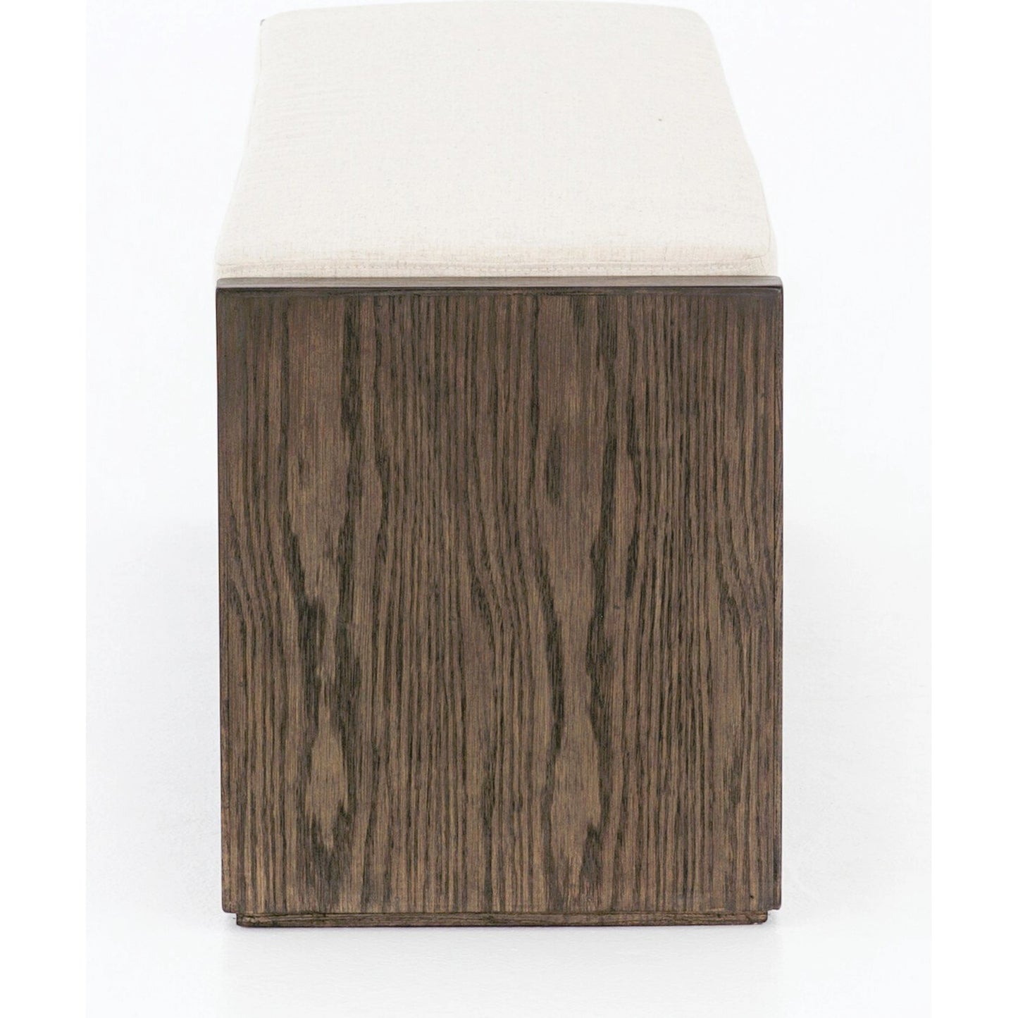 015 SR-368990 | Additional Silo | Edmon Bench by Four Hands in savile flax, warm oak. Made from 92% polyester, 8% flax, linen, solid nettlewood, 93% polyurethane foam pad, 7% polyester fiber batting in a modern style.