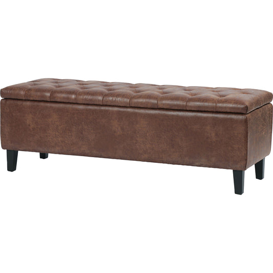 Jefferson Trunk by Four Hands in vintage tobacco. Made from 95% polyester, 5% polyurethane fiber, solid parawood, 100% cotton in a transitional style.