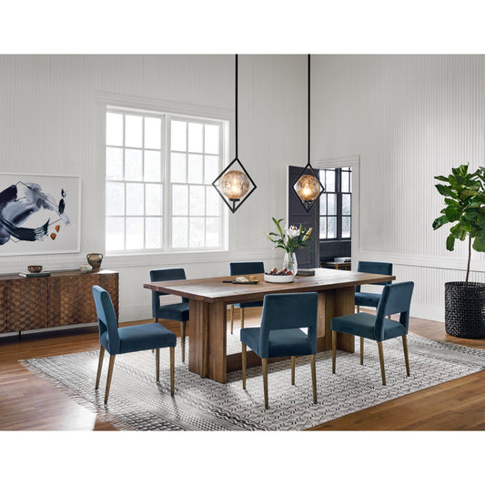 Joseph Dining Chair by Four Hands in toasted nettlewood. Made from 100% polyester, solid nettlewood, poplar plywood in a transitional style.