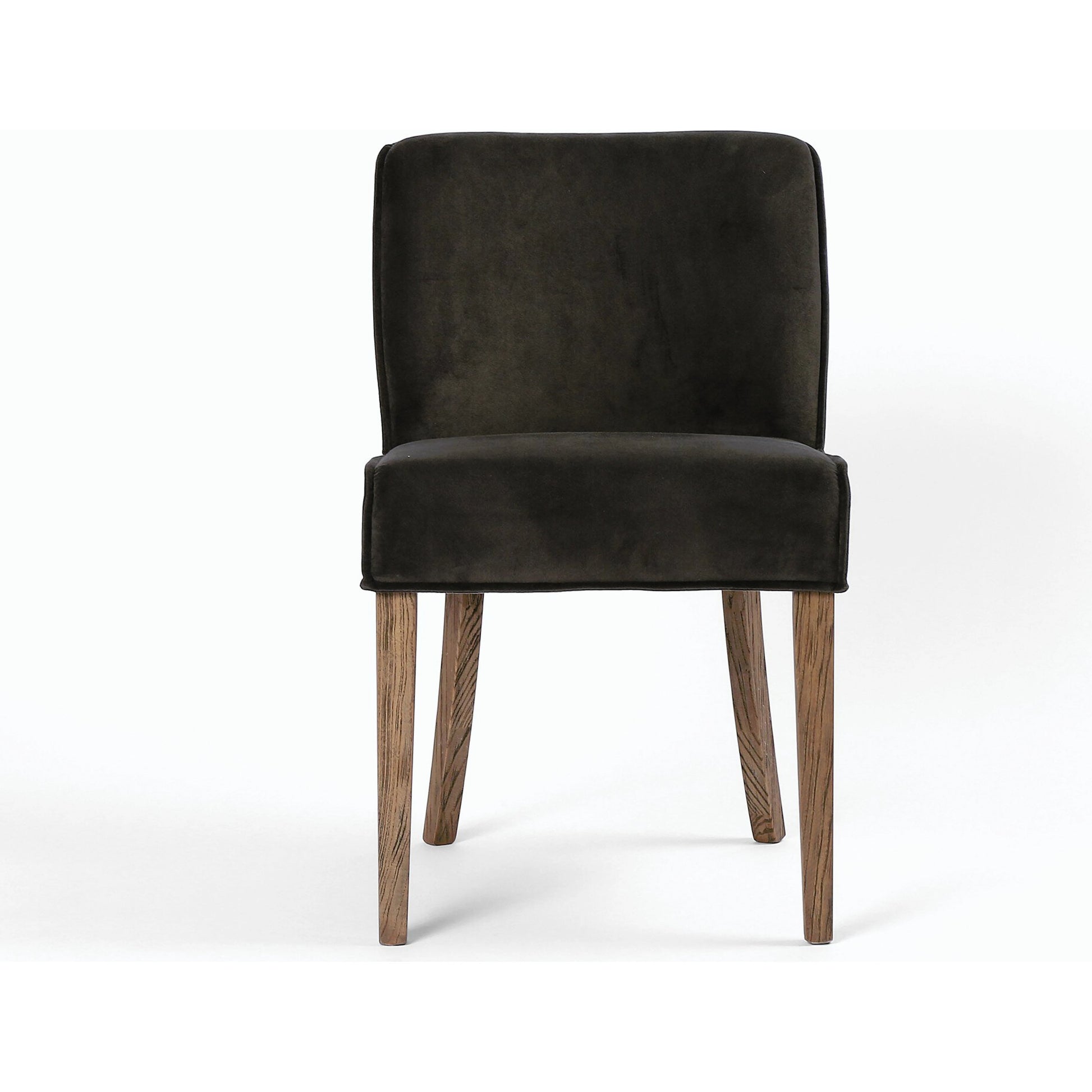 Aria Dining Chair by Four Hands in sienna chestnut, warm nettlewood and sienna chestnut. Made from top grain leather, solid nettlewood, 100% polyester in a modern style.