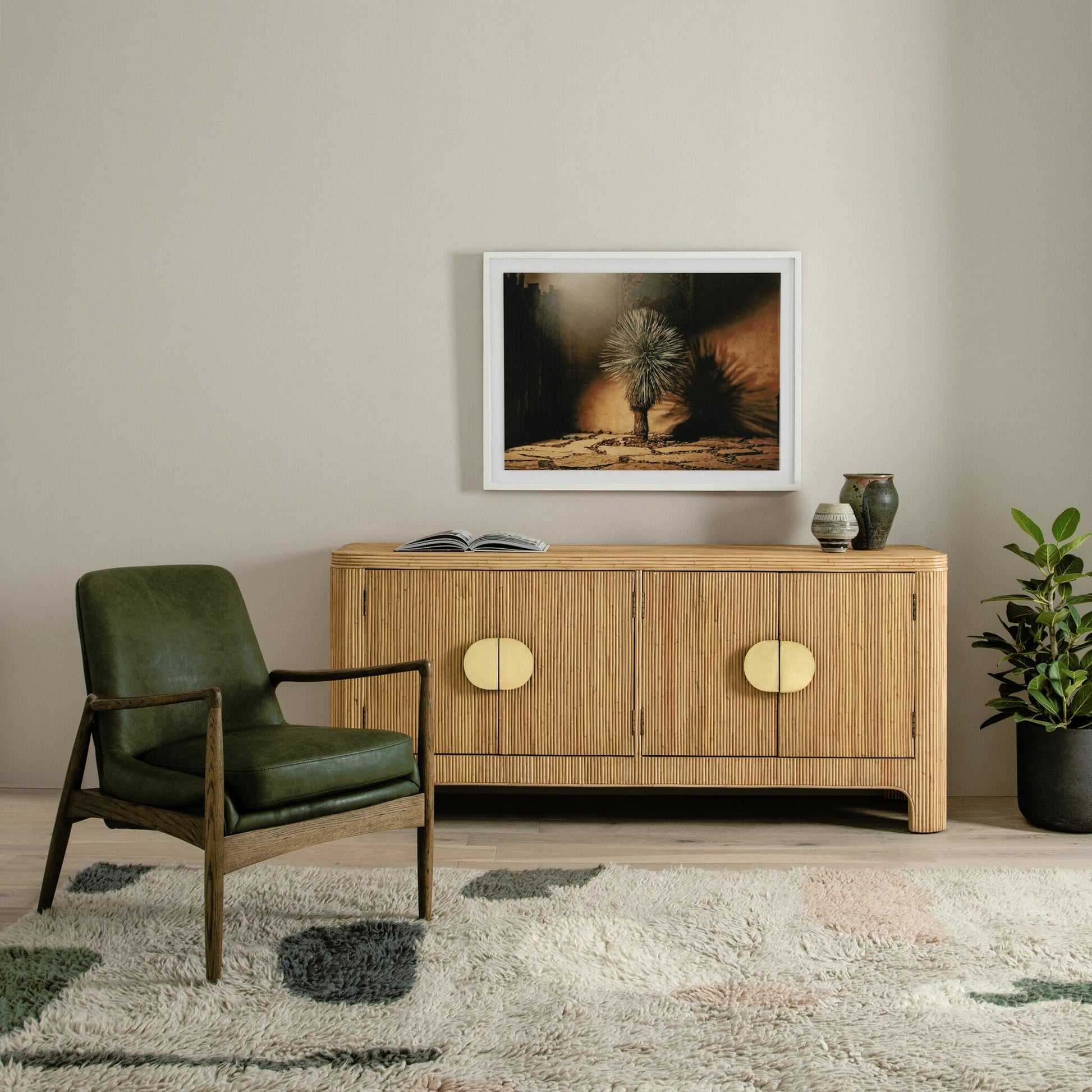 Braden Chair by Four Hands. Made from top grain leather, solid oak, 100% polyester in a modern style.
