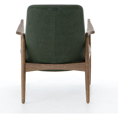 Braden Chair by Four Hands. Made from top grain leather, solid oak, 100% polyester in a modern style.
