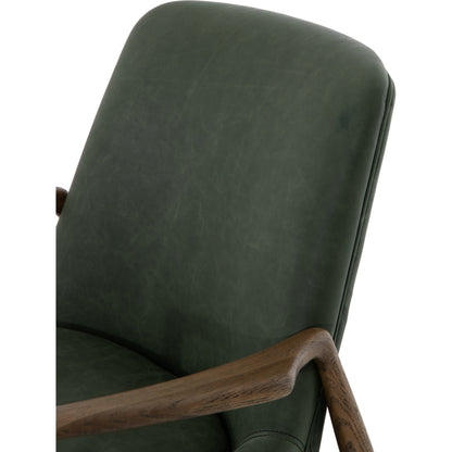 Braden Chair by Four Hands. Made from top grain leather, solid oak, 100% polyester in a modern style.