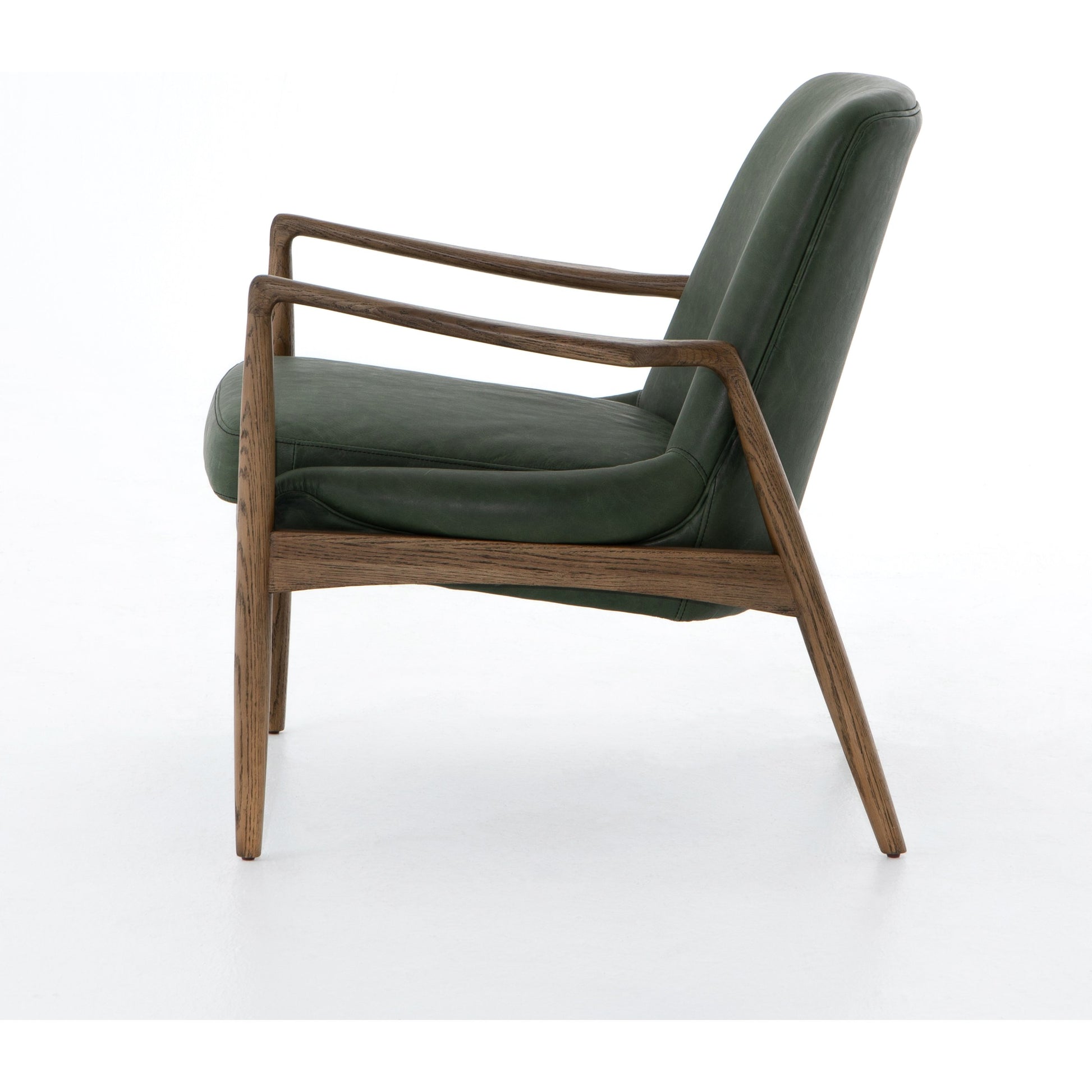 Braden Chair by Four Hands. Made from top grain leather, solid oak, 100% polyester in a modern style.