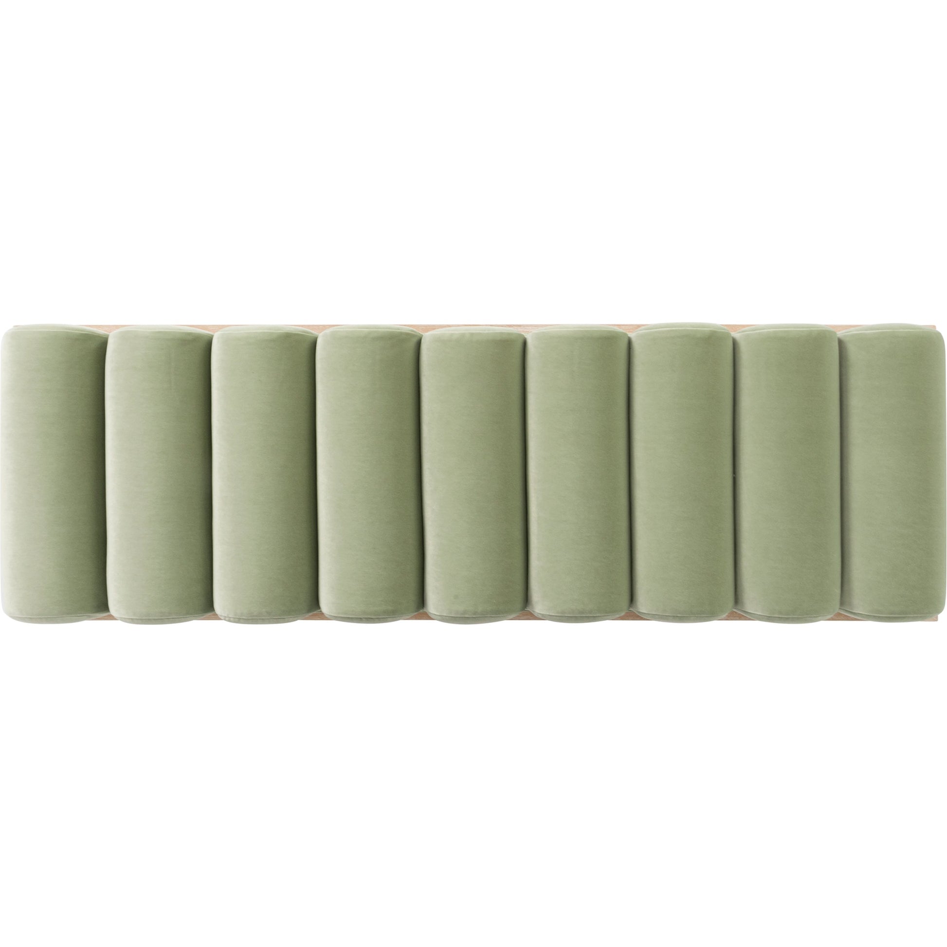 Caspian Channeled Seat Bench by Worlds Away in performance white linen. Made from unique in a modern style.