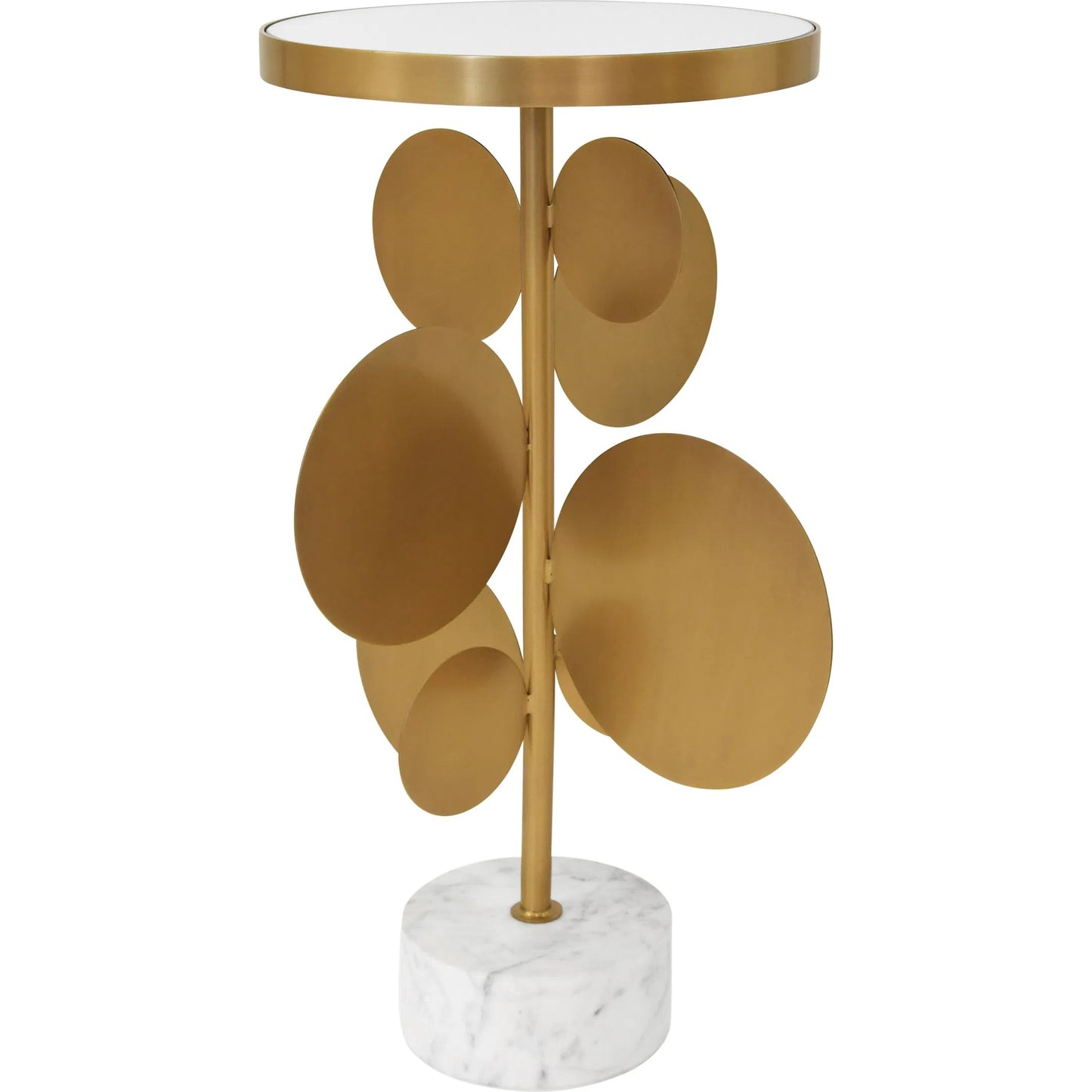 002 SI-2252737 | Additional Silo | Cassius Round Brass Side Table by Worlds Away in antique brass. Made from unique in a modern style.