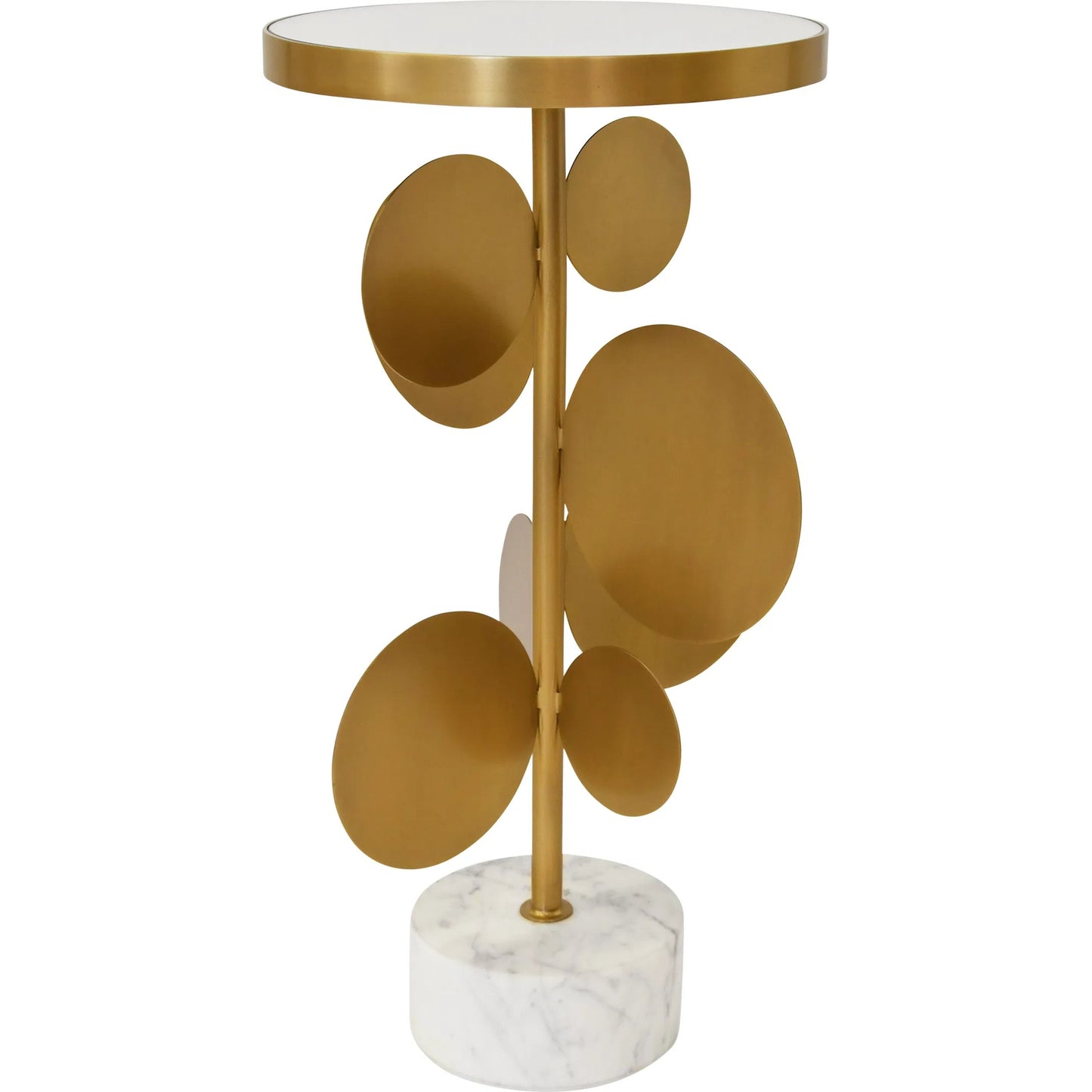 004 SI-2252737 | Additional Silo | Cassius Round Brass Side Table by Worlds Away in antique brass. Made from unique in a modern style.