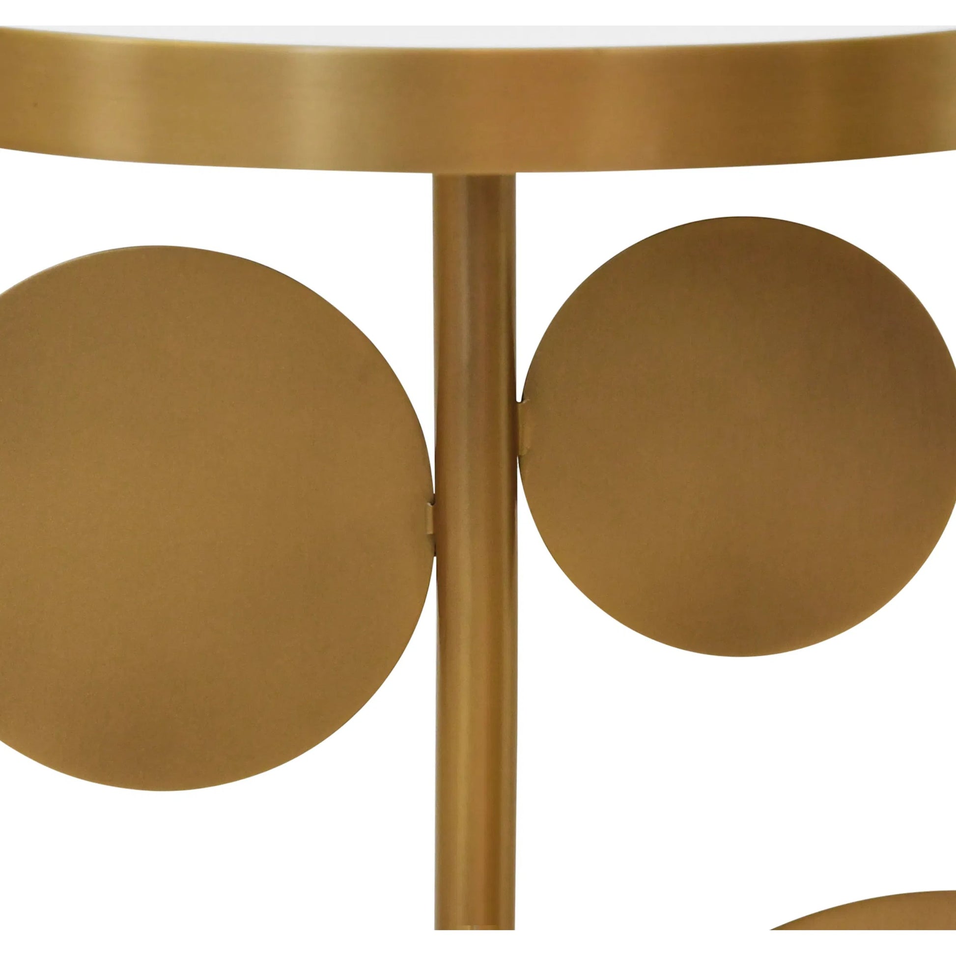 Cassius Round Brass Side Table by Worlds Away in antique brass. Made from unique in a modern style.