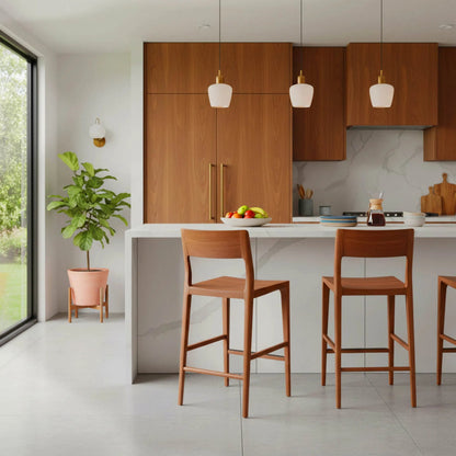Catania Counter Stool by LH Imports. Made from ash in a unique style.