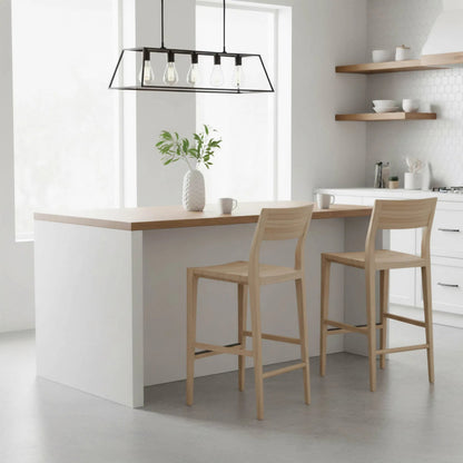 Catania Counter Stool by LH Imports. Made from ash in a unique style.