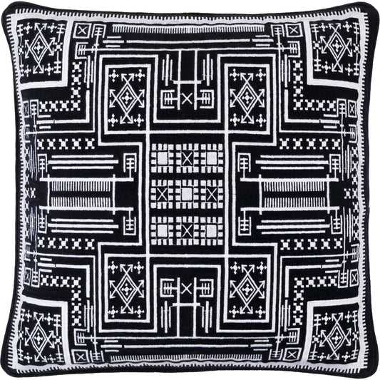 Camaxtli Pillow - 486018 by Surya. Made from front: 100% cotton, back: 100% cotton in a modern style.