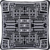 Jet Black, Light Silver, Pewter / Down Feather / 18" x 18"