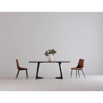 Godenza Dining Table by Moe's Home Collection in brown. Made from solid american walnut in a modern style.