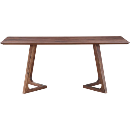 Godenza Dining Table by Moe's Home Collection in brown. Made from solid american walnut in a modern style.