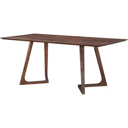 Godenza Dining Table by Moe's Home Collection in brown. Made from solid american walnut in a modern style.