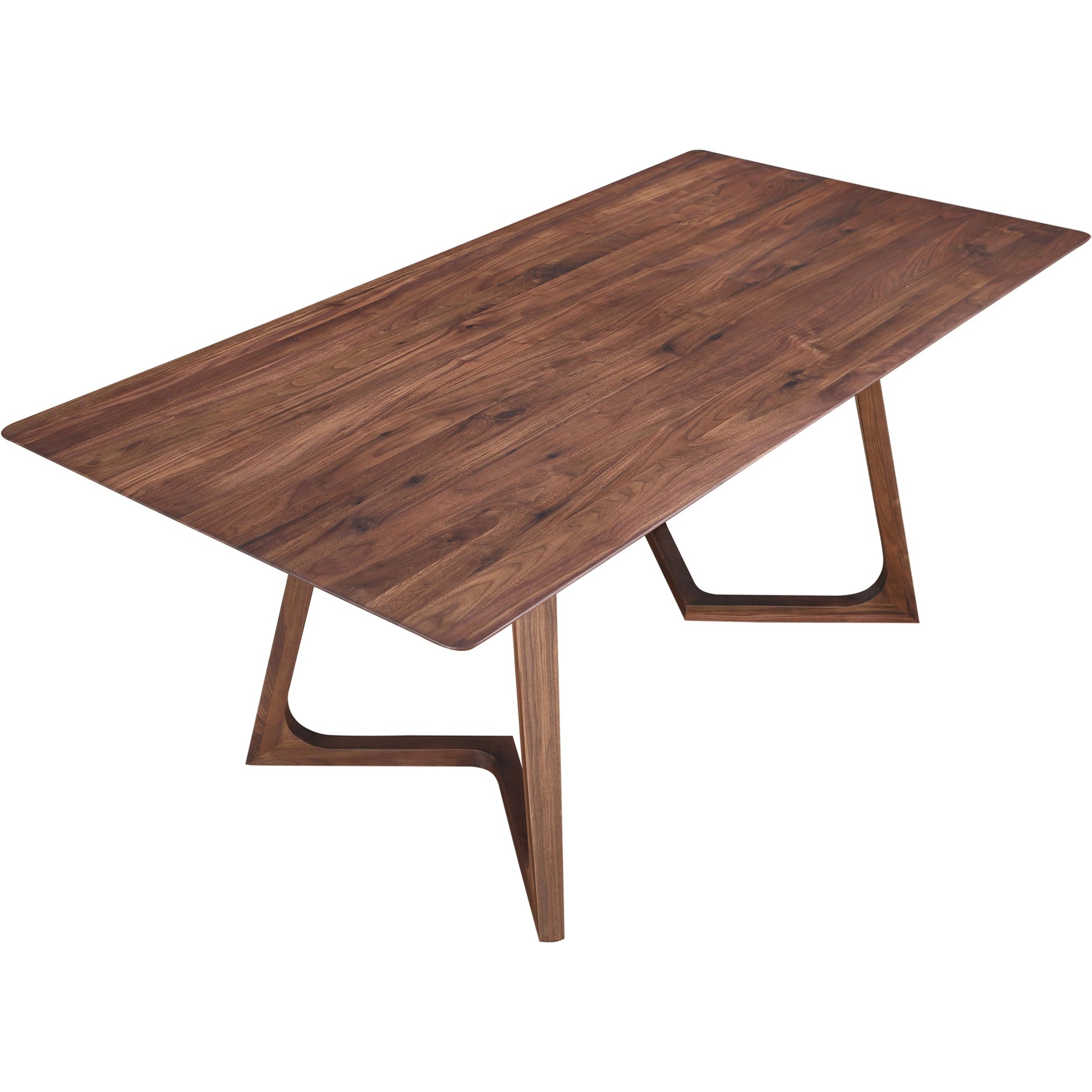 Godenza Dining Table by Moe's Home Collection in brown. Made from solid american walnut in a modern style.