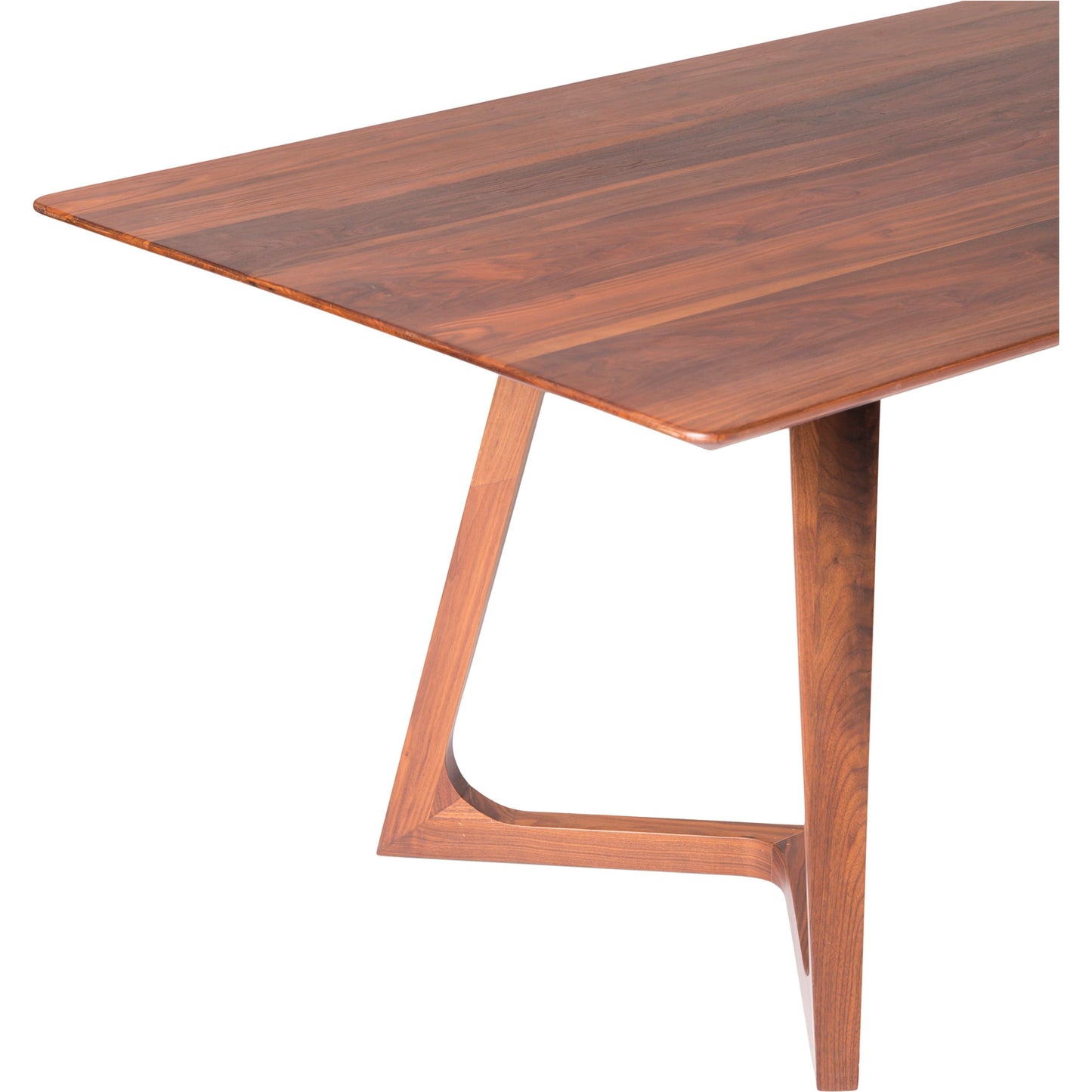 005 SI-2121921 | Closeup | Godenza Dining Table by Moe's Home Collection in brown. Made from solid american walnut in a modern style.