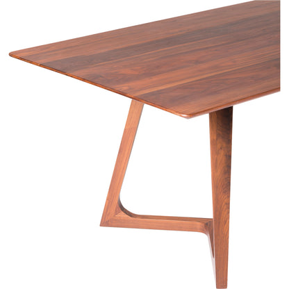 Godenza Dining Table by Moe's Home Collection in brown. Made from solid american walnut in a modern style.