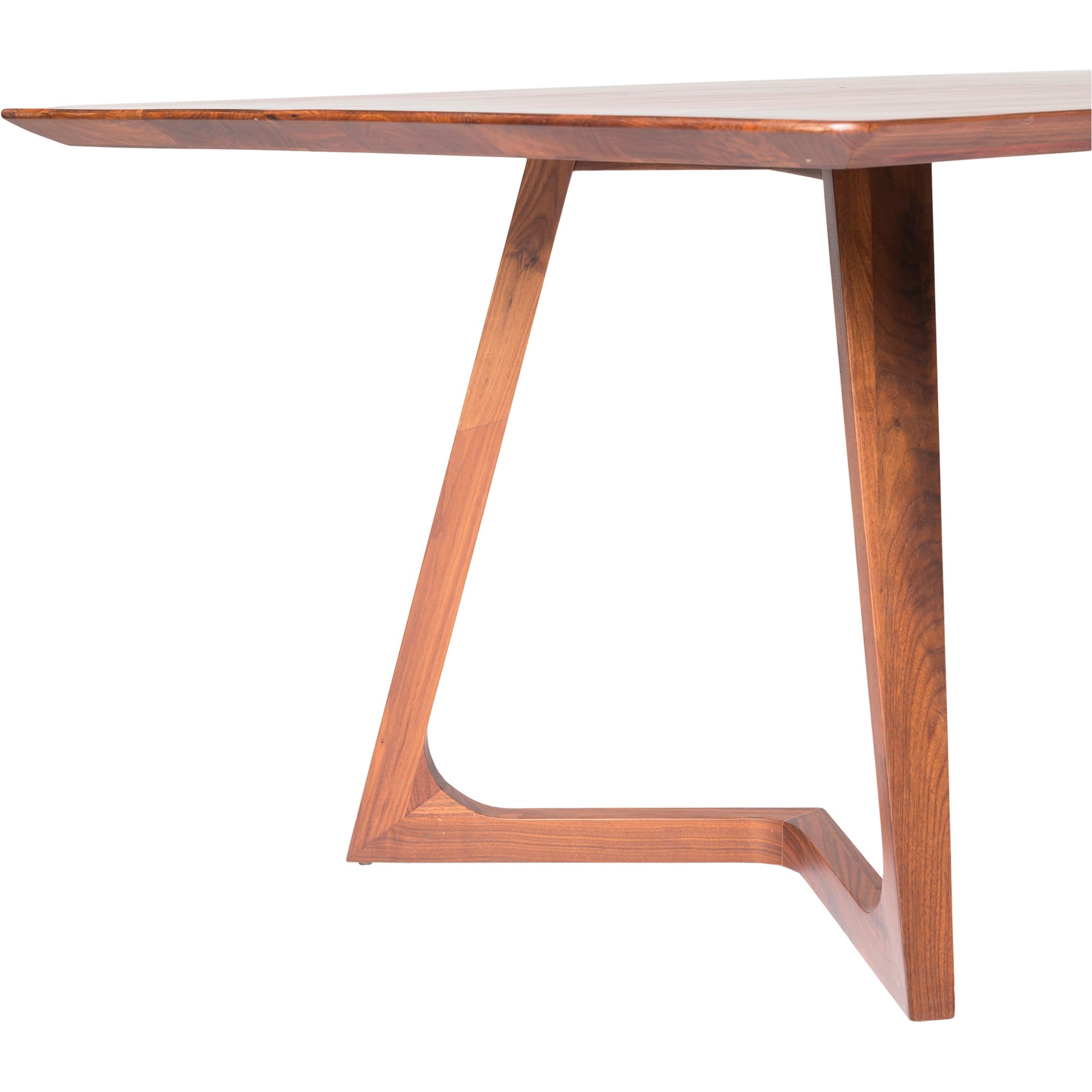 Godenza Dining Table by Moe's Home Collection in brown. Made from solid american walnut in a modern style.