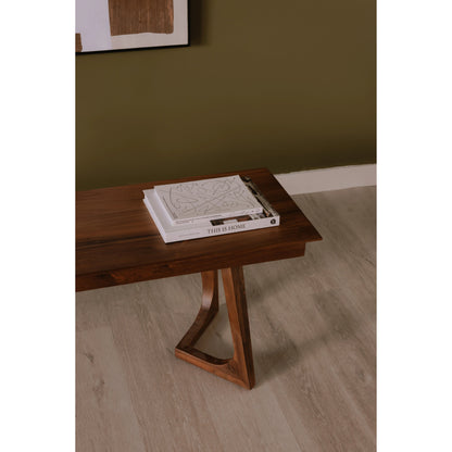 Godenza Bench by Moe's Home Collection in brown. Made from solid walnut in a modern style.