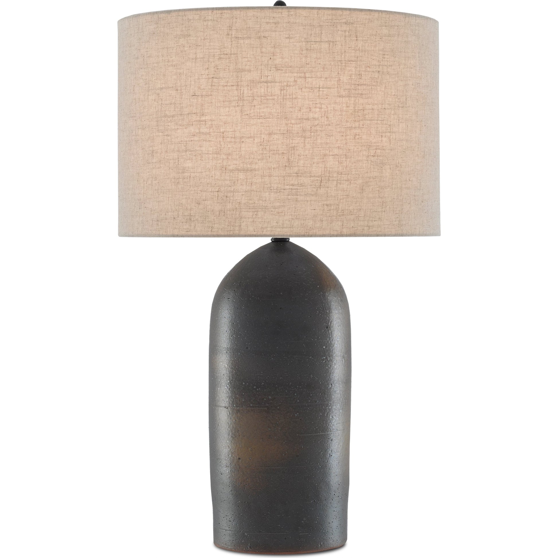 Munby Table Lamp by Currey and Company in rust, iron. Made from ceramic, metal in a rustic style.