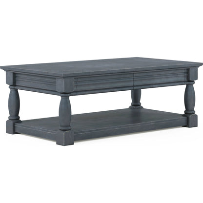 Alcove Cocktail Table by A.R.T. Furniture in slate. Made from acacia solids, maple veneers in a transitional style.