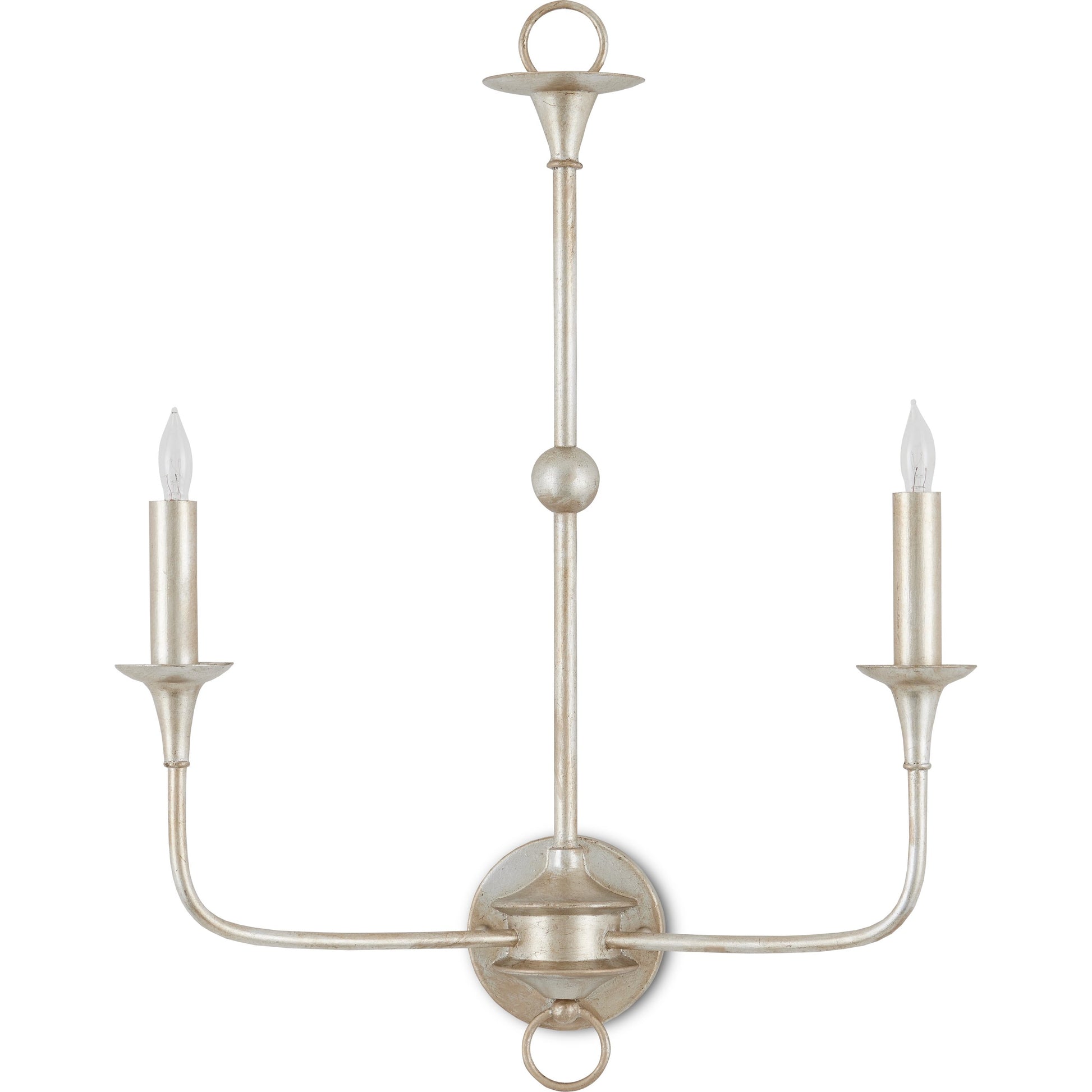Nottaway Double Wall Sconce by Currey and Company. Made from wrought iron in a traditional style.