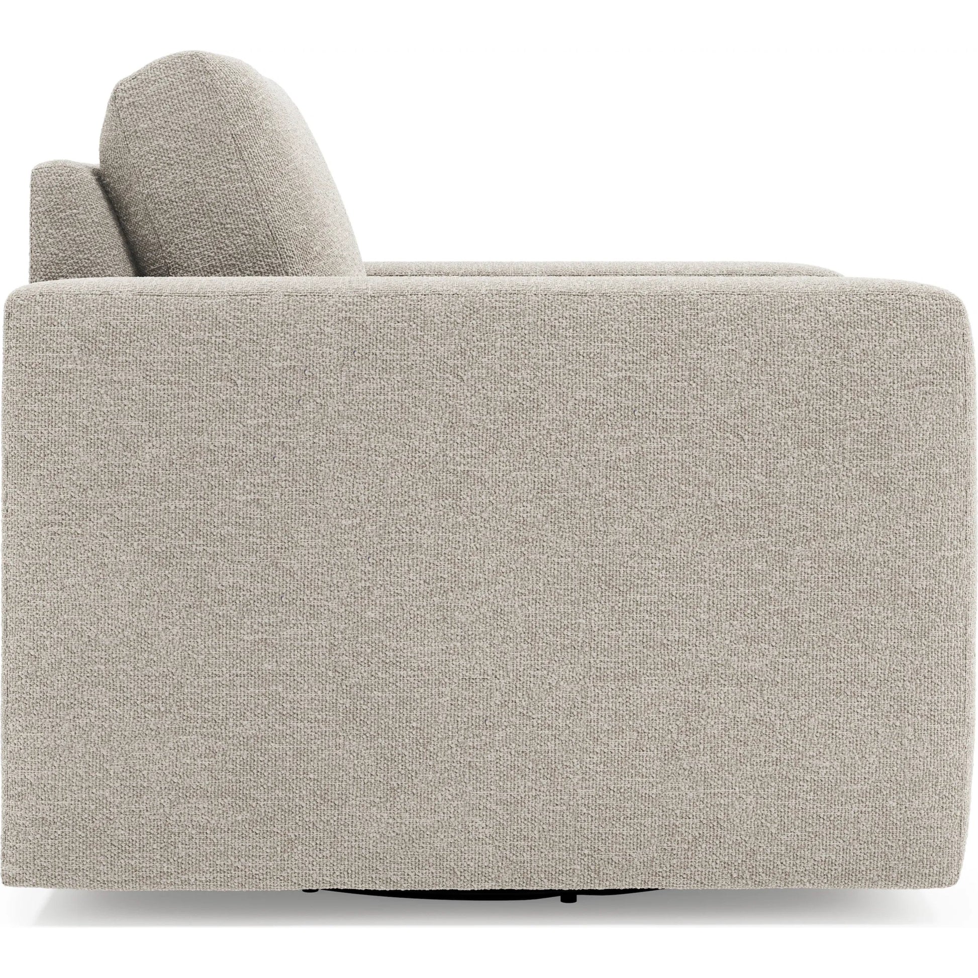 Drew Fabric Swivel Chair by Bernhardt in grey. Made from fabric in a unique style.