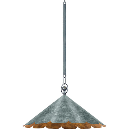 Folly Beach Pendant by Hudson Valley in verdigris. Made from steel in a eclectic & global style.