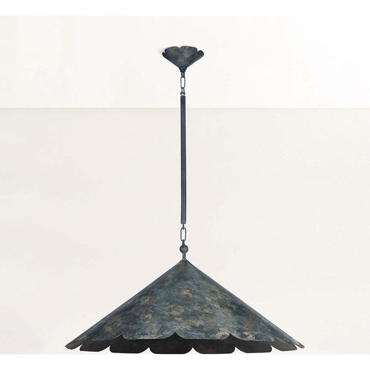 004 SI-2374295 | Lifestyle | Folly Beach Pendant by Hudson Valley in verdigris. Made from steel in a eclectic & global style.