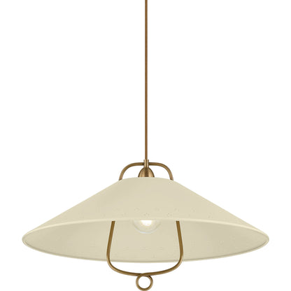 Pawley Pendant by Hudson Valley in historic bronze, soft sand. Made from steel in a transitional style.