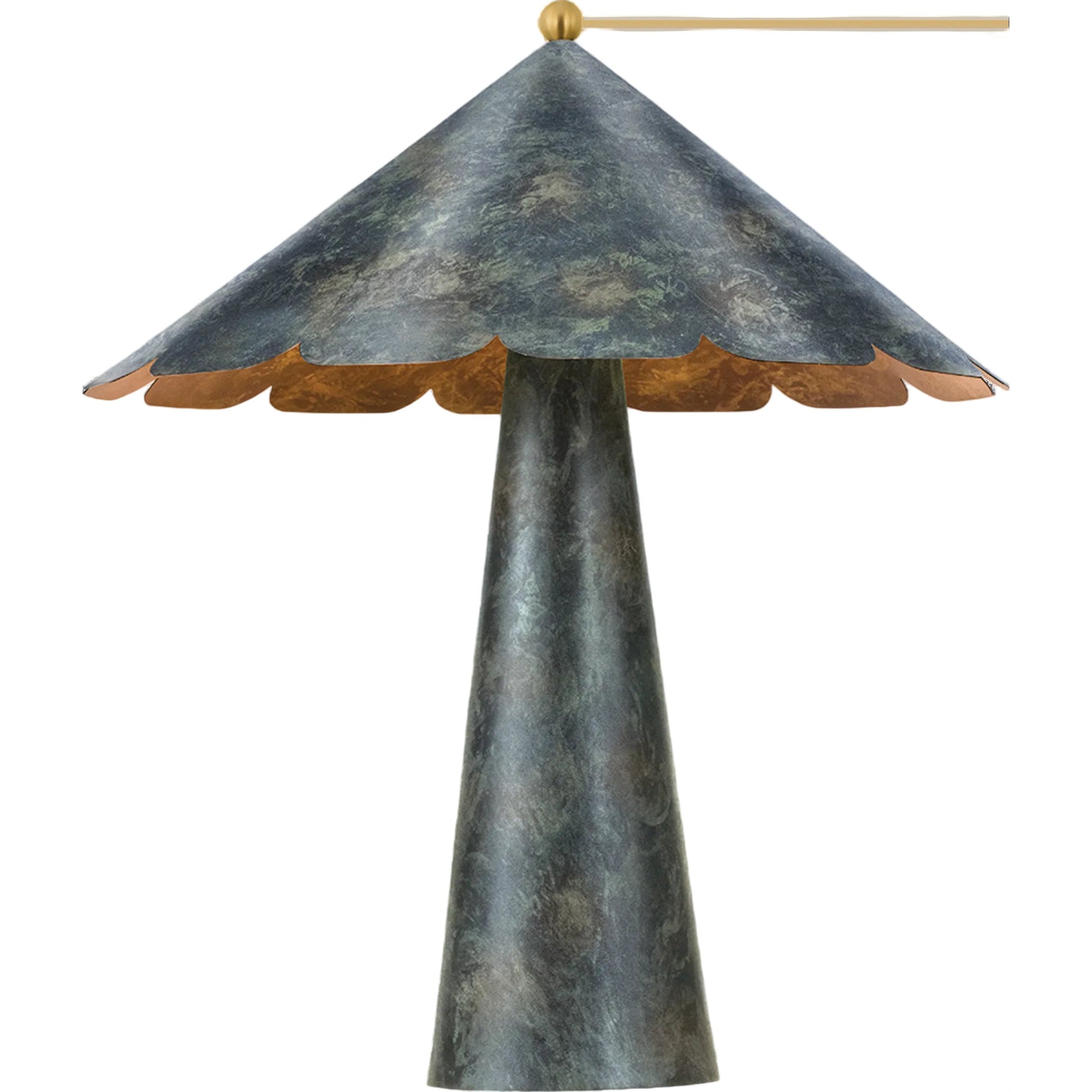 Folly Beach Table Lamp by Hudson Valley in verdigris. Made from steel in a unique style.
