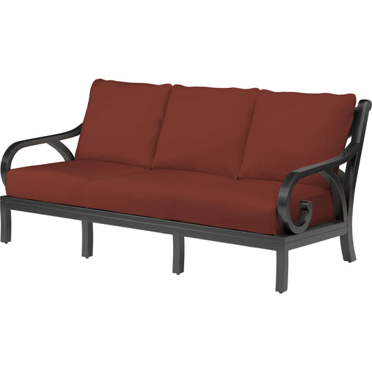 Monterey Outdoor Sofa by Sunset West in browns. Made from aluminum in a cottage & farmhouse style.