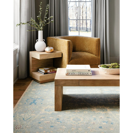 Coburn Coffee Table - 530927 by Surya in natural. Made from top: mango wood, base: mango wood in a modern style.