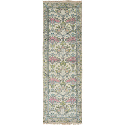 Beall Traditional & Botanical Rug - 6714F by Feizy in ivory, pink, green. Made from wool in a unique style.