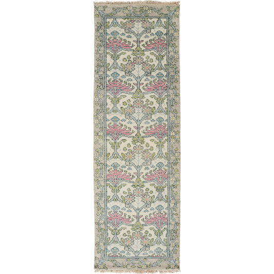 Beall Traditional & Botanical Rug - 6714F by Feizy in ivory, pink, green. Made from wool in a unique style.